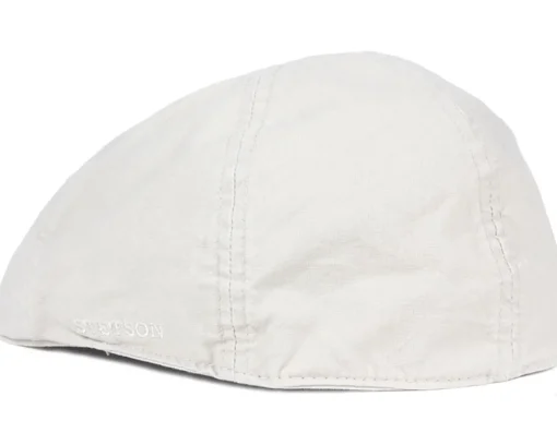 Flat Caps-Stetson Texas Organic Cotton Beige Flatcap -