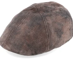 Clearance Stetson Texas Pig Skin Brown Flat Cap -