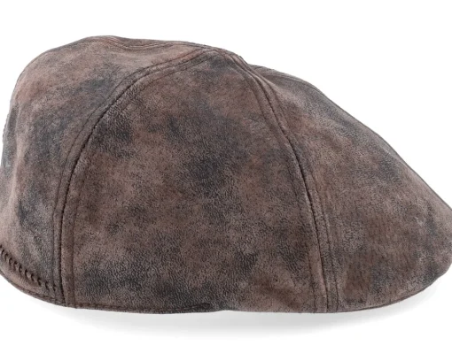 Clearance Stetson Texas Pig Skin Brown Flat Cap -