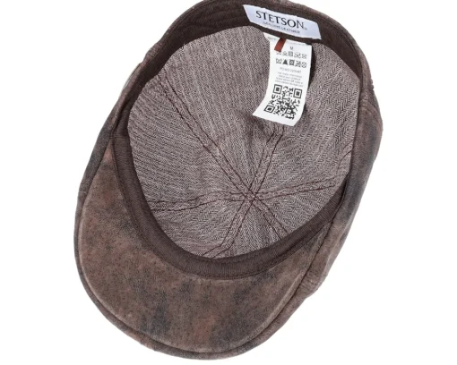 Clearance Stetson Texas Pig Skin Brown Flat Cap -