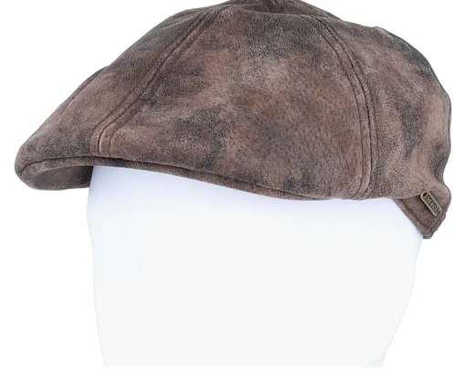 Clearance Stetson Texas Pig Skin Brown Flat Cap -