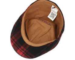 New Stetson Texas Shadow Plaid Flat Cap -