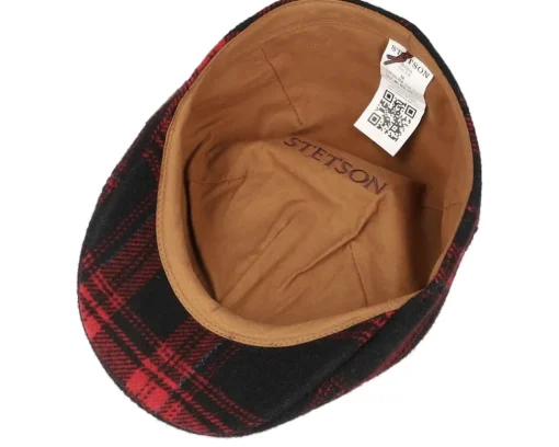 New Stetson Texas Shadow Plaid Flat Cap -