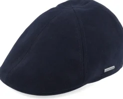Clearance Stetson Texas Soft Cotton Navy Flat Cap -