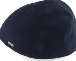 Clearance Stetson Texas Soft Cotton Navy Flat Cap -