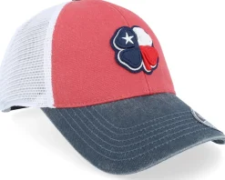 Trucker-Black Clover Texas Two Tone Vintage Red/Navy/White Mesh Trucker -