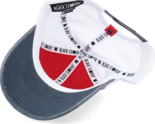 Trucker-Black Clover Texas Two Tone Vintage Red/Navy/White Mesh Trucker -