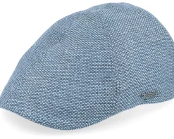 Online Stetson Texas Virgin Wool/Linen Blue Flat Cap -
