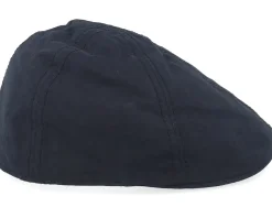 New Stetson Texas Waxed Cotton Wr Black Flat Cap -