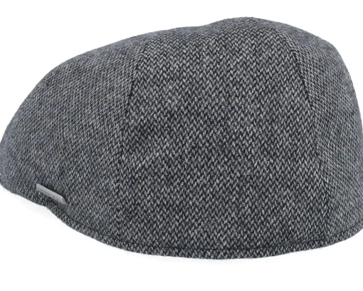 Sale Stetson Texas Wool Anthracit/Black Flat Cap -