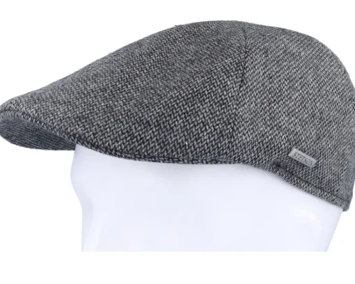 Sale Stetson Texas Wool Anthracit/Black Flat Cap -