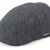 Flat Caps-Stetson Texas Wool Grey Flat Cap -