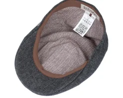Flat Caps-Stetson Texas Wool Grey Flat Cap -