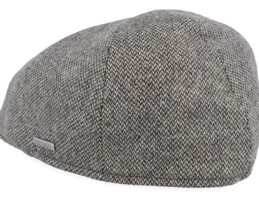 Flat Caps-Stetson Texas Wool Sand/Black Flat Cap -