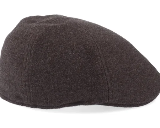 Flat Caps-Stetson Texas Wool/Cashmere Brown Flat Cap -
