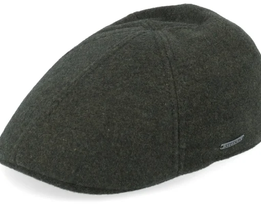 Flat Caps-Stetson Texas Wool/Cashmere Moss Flat Cap -