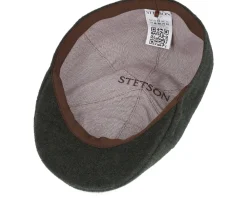 Flat Caps-Stetson Texas Wool/Cashmere Moss Flat Cap -