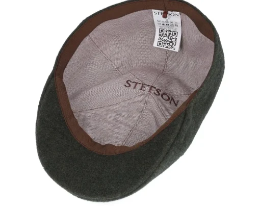 Flat Caps-Stetson Texas Wool/Cashmere Moss Flat Cap -