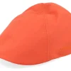 Flat Caps-Stetson Texas Wr Bright Orange Flat Cap -