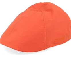 Flat Caps-Stetson Texas Wr Bright Orange Flat Cap -