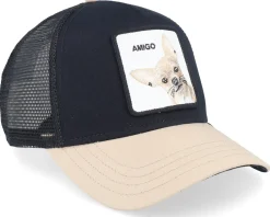 Trucker-Goorin Bros. The Amigo Black/Beige A-Frame Trucker -