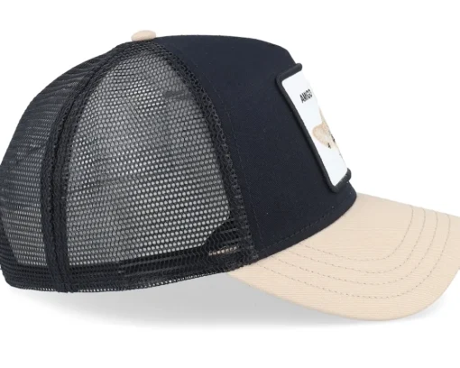 Trucker-Goorin Bros. The Amigo Black/Beige A-Frame Trucker -