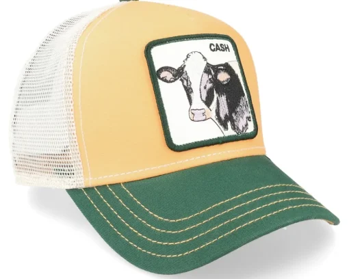 Trucker-Goorin Bros. The Cash Cow Yellow/White/Green Trucker -