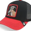 Trucker-Goorin Bros. The Goat Steer Fab Farm Black/Red A-Frame Trucker -