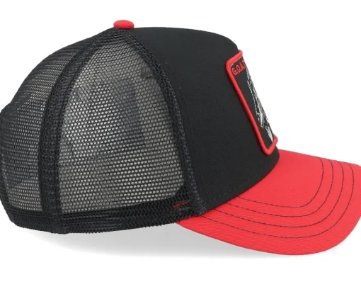 Trucker-Goorin Bros. The Goat Steer Fab Farm Black/Red A-Frame Trucker -