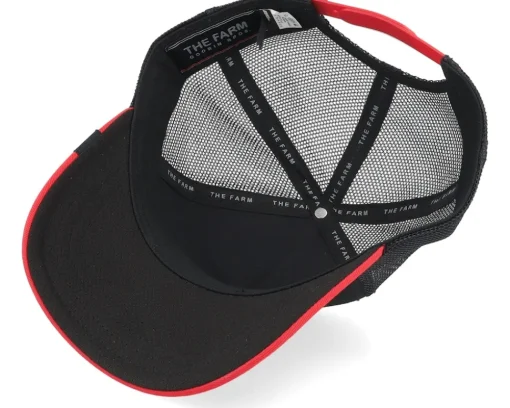 Trucker-Goorin Bros. The Goat Steer Fab Farm Black/Red A-Frame Trucker -
