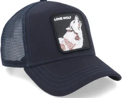Trucker-Goorin Bros. The Lone Wolf Navy Trucker - Blue