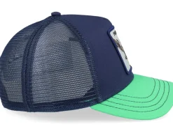 Trucker-Goorin Bros. The Predator Bird Navy/Green A-Frame Trucker -