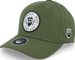 Adjustable-Bearded Man The President Of Beards Patch Olive Adjustable -