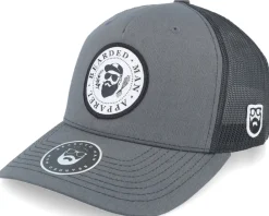 Trucker-Bearded Man The President Of Beards Patch Charcoal/ - Black