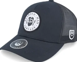 Trucker-Bearded Man The President Of Beards Patch Charcoal/ - Black