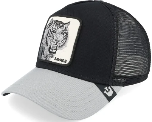 Trucker-Goorin Bros. The Savage Tiger Big Cats Black A-Frame Trucker -
