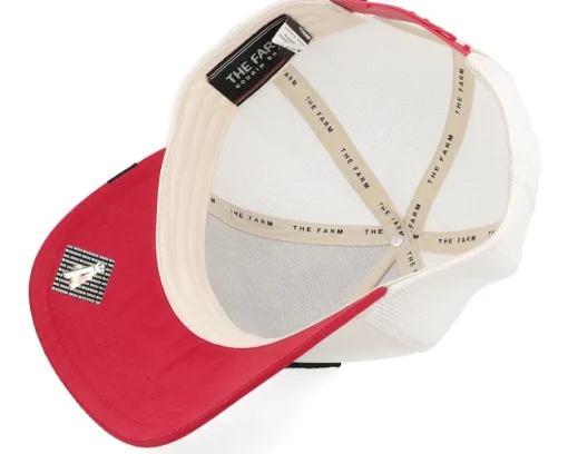 Trucker-Goorin Bros. The Suede Doberman Micro Suede White/Red A-Frame Trucker -