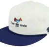 Fashion Pins & Stripes The 19th Hole Golf Logo Rope Ivory/Navy Snapback -