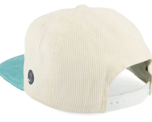 Snapback | Golf-Pins & Stripes The 19th Hole Golf Logo White/Teal Snapback -
