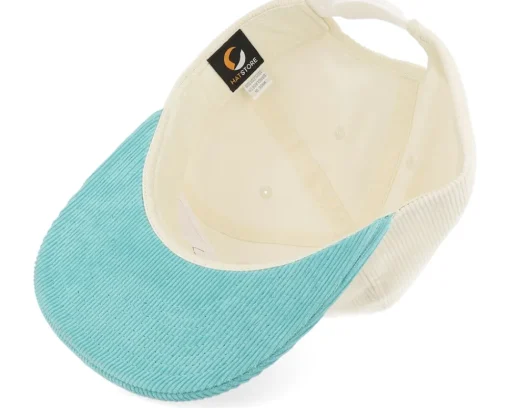 Snapback | Golf-Pins & Stripes The 19th Hole Golf Logo White/Teal Snapback -
