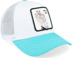 Trucker-Goorin Bros. The White Owl Head South White/Teal A-Frame Trucker -
