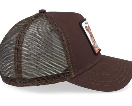 Trucker-Goorin Bros. The Wildcat Tiger Seasonal Core Brown A-Frame Trucker -