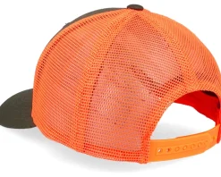 Trucker-Hunter Tiny Deer Antlers Dark Mash/Fluorescent Orange Trucker - Green