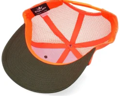 Trucker-Hunter Tiny Deer Antlers Dark Mash/Fluorescent Orange Trucker - Green