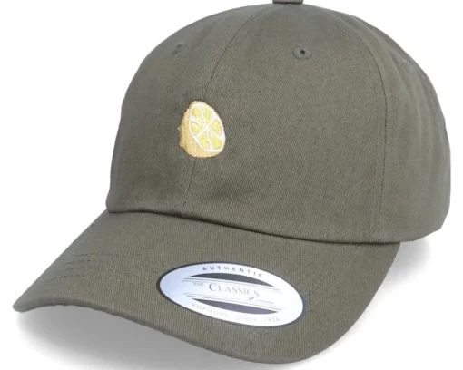 Dad Cap-Abducted Tiny Half Lemon Olive Dad Cap -
