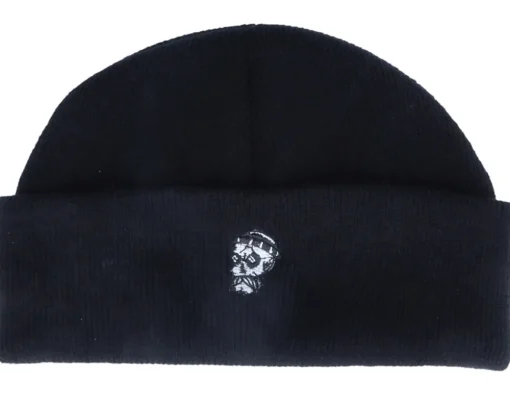 Best Abducted Tiny Hipster Skull Black Short Beanie -