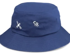 Fashion Abducted Tiny Satellite Astronaut Scenery Navy Bucket -