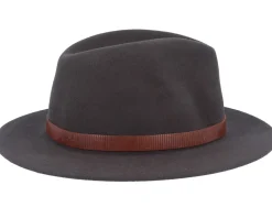 New Stetson Tller Woolfelt Dark Brown Fedora -