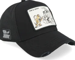 Trucker-Capslab Tom & Jerry Black A-Frame Trucker -