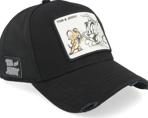 Trucker-Capslab Tom & Jerry Black A-Frame Trucker -